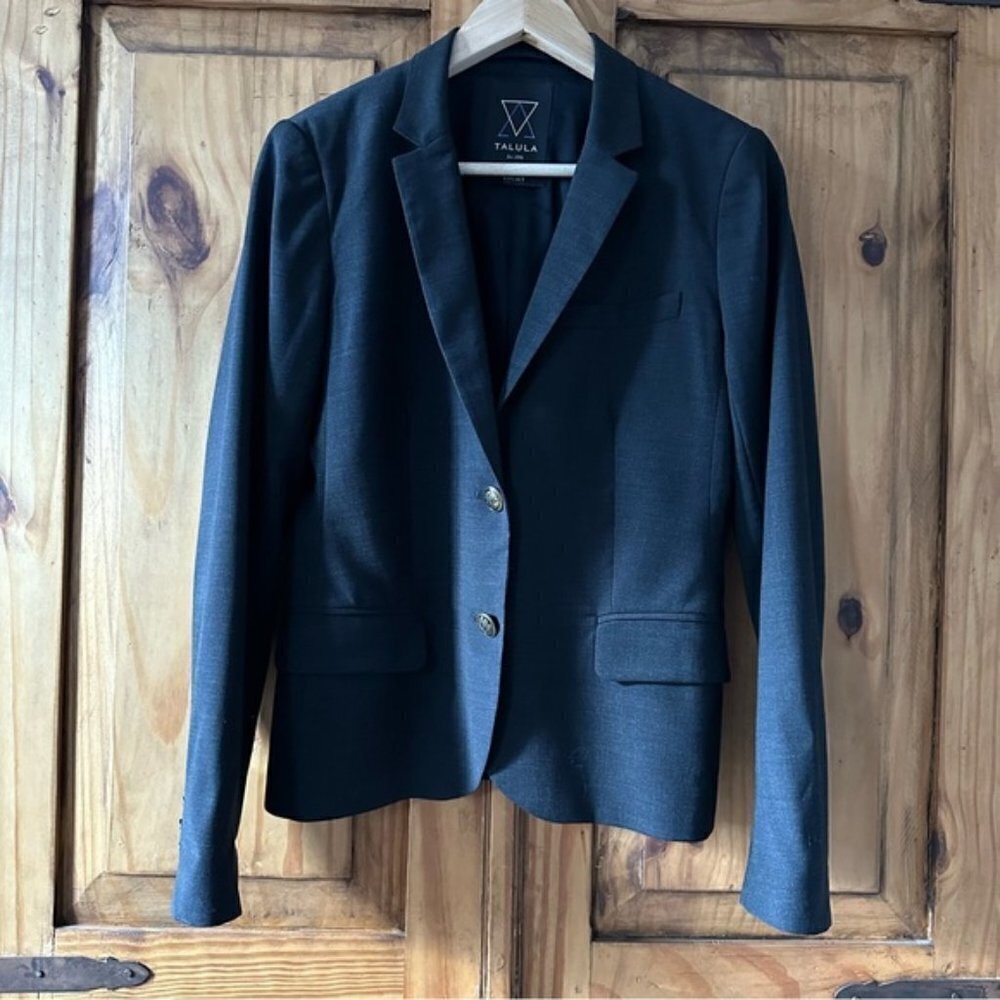 Talula Kent Blazer Charcoal Gray by Aritzia Business Office Career - Size 8